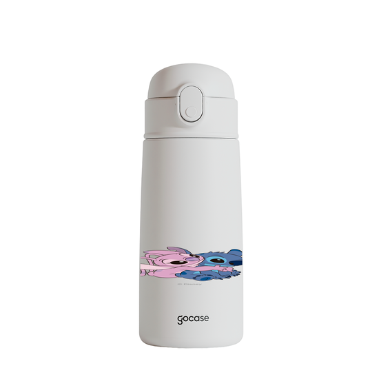 Garrafa Térmica Fun + Ebook - Lilo & Stitch - Stitch e Angel