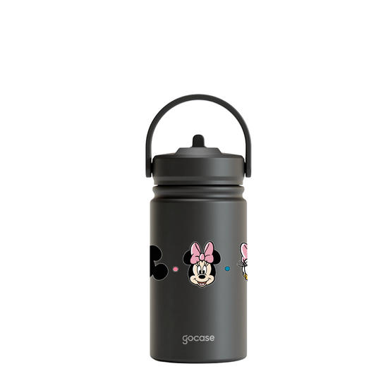 Garrafa Térmica Mini + Ebook - Turma do Mickey Rostinhos
