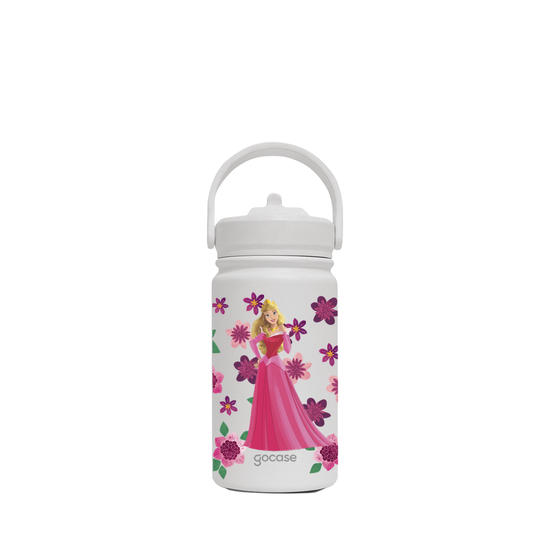 Insulated Water Bottle Mini + Ebook - Garrafa Térmica Mini + Ebook - Bela - Floral e Princesas