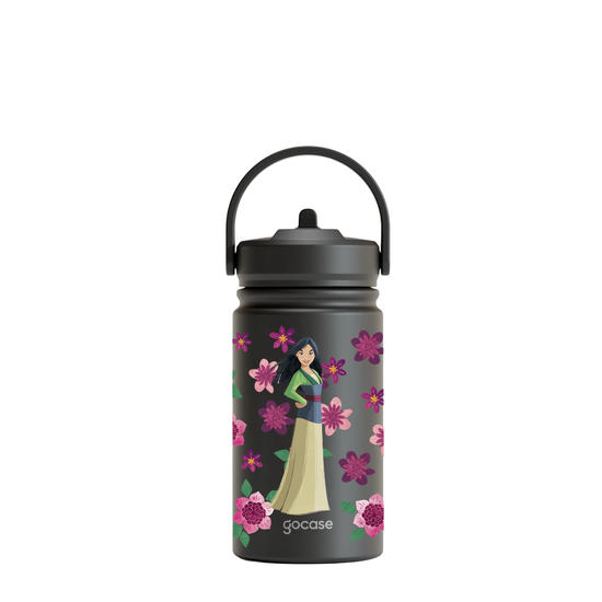 Garrafa Térmica Mini + Ebook - Mulan - Floral e Princesas