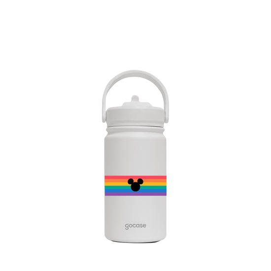 Garrafa Térmica Mini + Ebook - Mickey Faixa Pride