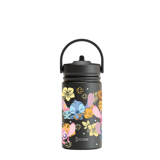 Garrafa Térmica Mini + Ebook - Lilo & Stitch - Ukulele & Havaí