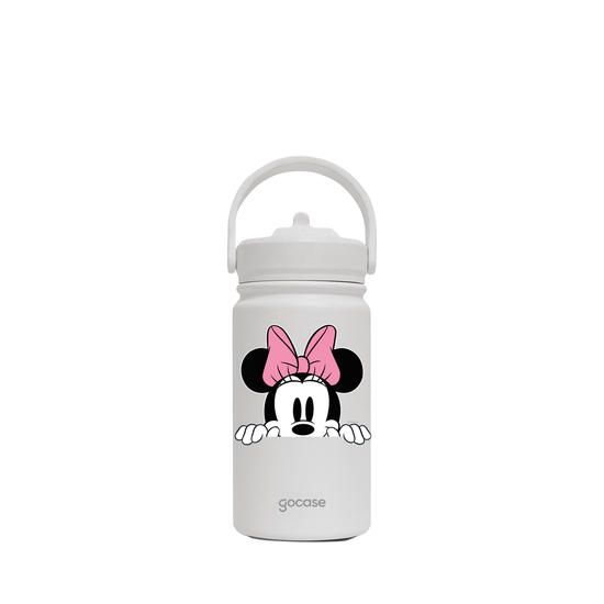 Garrafa Térmica Mini + Ebook - Mickey e Minnie - Esconde-esconde