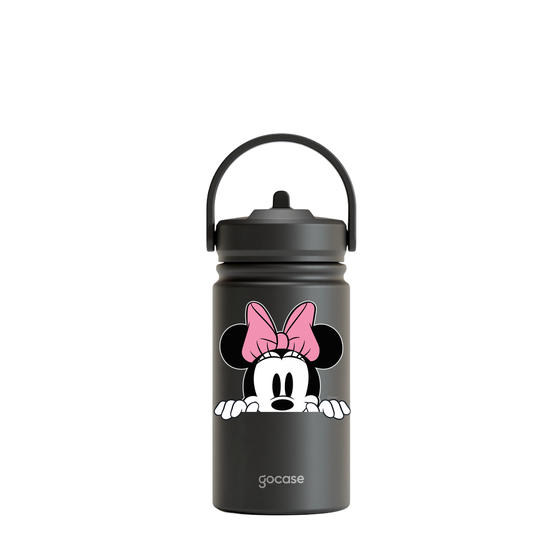 Garrafa Térmica Mini + Ebook - Mickey e Minnie - Esconde-esconde