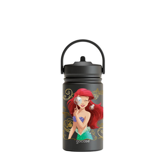 Garrafa Térmica Mini + Ebook - Princesas Gold