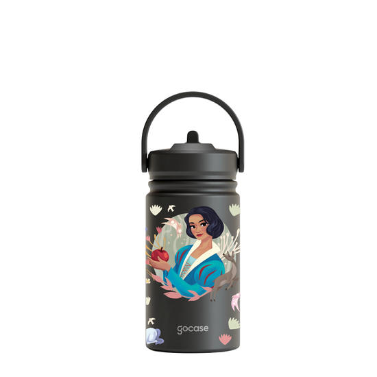 Garrafa Térmica Mini + Ebook - Branca de Neve - Floresta Encantada