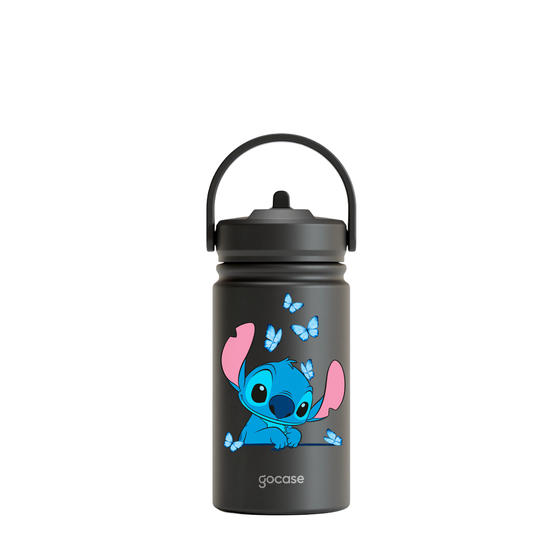 Garrafa Térmica Mini + Ebook - Stitch Adoráveis Borboletas
