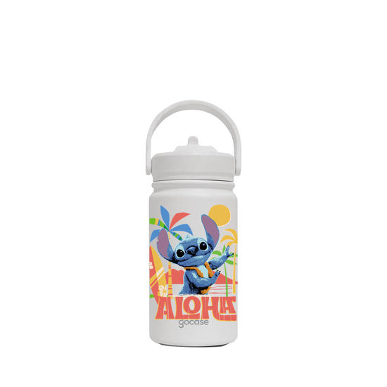 Insulated Water Bottle Mini + Ebook - Garrafa Térmica Mini + Ebook - Lilo e Stitch - Praia Havaiana