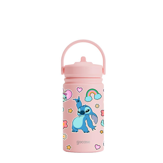 Garrafa Térmica Mini + Ebook - Lilo & Stitch - Stickers Cute