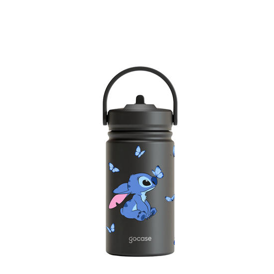 Garrafa Térmica Mini + Ebook - Lilo & Stitch - Borboletas Cute