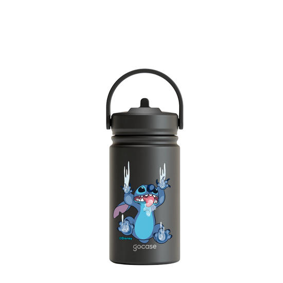 Garrafa Térmica Mini + Ebook - Lilo & Stitch - Stitch Escorregadio