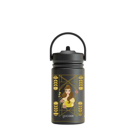 Garrafa Térmica Mini + Ebook - Princesas - Bela Lineart Vitral