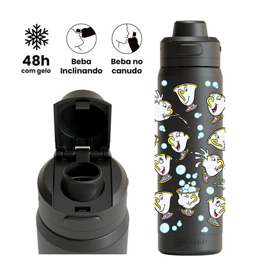 Garrafa Térmica Flip Pro - Chip Pattern