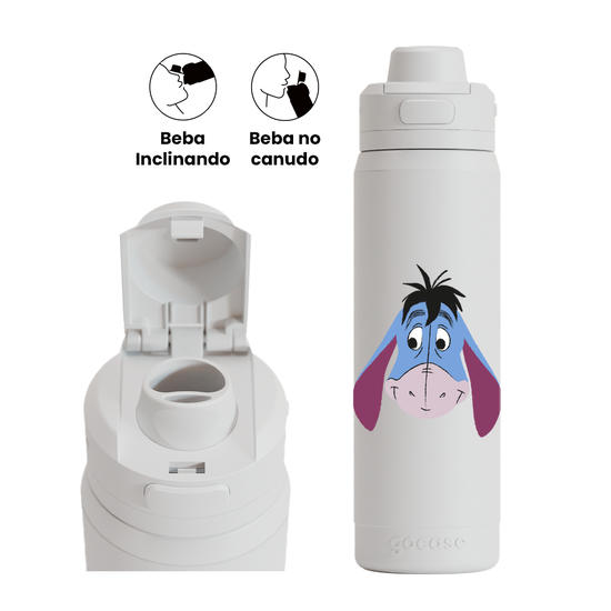 Garrafa Térmica Flip Pro + Ebook - Ursinho Pooh - Ió Minimalista
