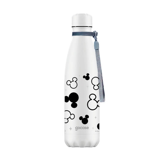 Garrafa Térmica Urban + Ebook - Mickey Pattern Minimalista Preto
