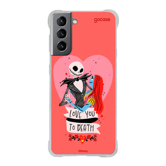 Capinha para celular  Disney - Jack e Sally - Love You to Death