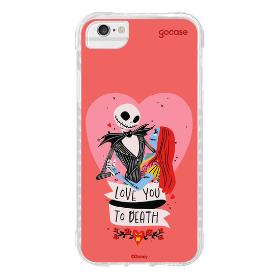 Capinha para celular  Disney - Jack e Sally - Love You to Death