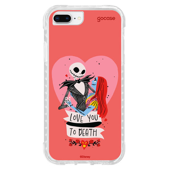Capinha para celular  Disney - Jack e Sally - Love You to Death