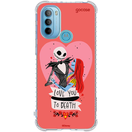 Capinha para celular  Disney - Jack e Sally - Love You to Death