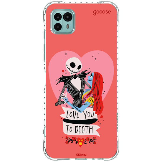 Capinha para celular  Disney - Jack e Sally - Love You to Death