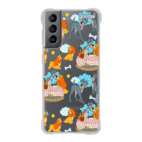 Capinha para celular Disney - A Dama e o Vagabundo - Encontro Pattern