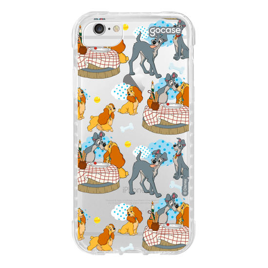 Capinha para celular Disney - A Dama e o Vagabundo - Encontro Pattern