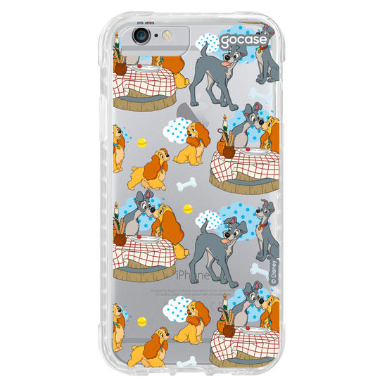 Capinha para celular Disney - A Dama e o Vagabundo - Encontro Pattern