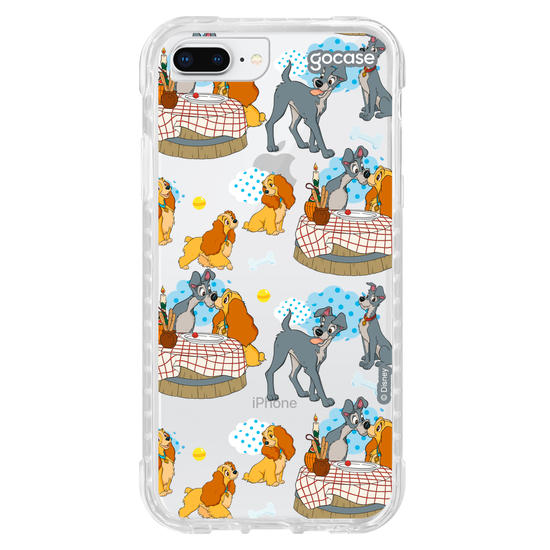 Capinha para celular Disney - A Dama e o Vagabundo - Encontro Pattern