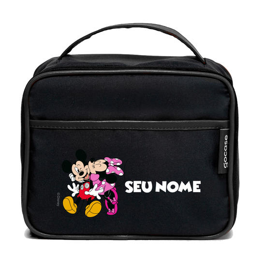 Bolsa Térmica Midi Preta - Mickey e Minnie - In Love