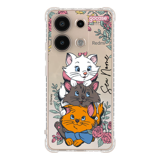 Capinha para celular Marie - Cats and Flowers