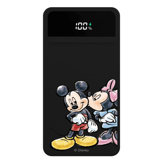 Carregador Portátil Turbo 10000mah Preto - Disney - Mickey & Amigos - Lovers Mickey & Minnie