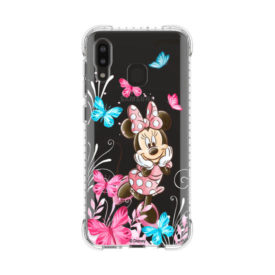 Capinha para celular Mickey & Amigos - Minnie Borboletas com Aquarela