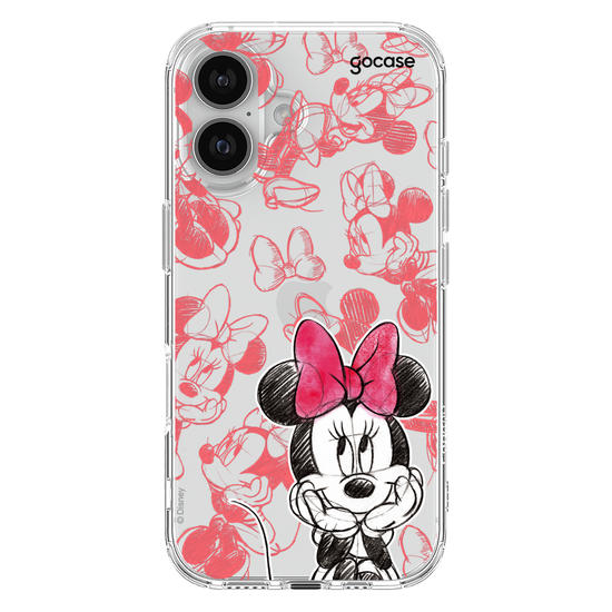 Capinha para celular Mickey & Amigos - Minnie Sketch Pattern