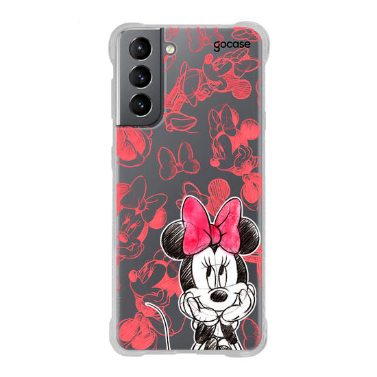Capinha para celular Mickey & Amigos - Minnie Sketch Pattern