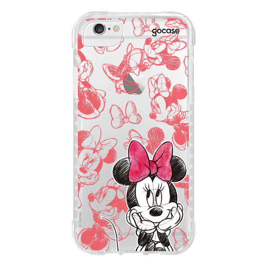 Capinha para celular Mickey & Amigos - Minnie Sketch Pattern