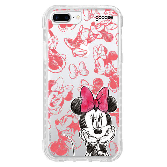 Capinha para celular Mickey & Amigos - Minnie Sketch Pattern