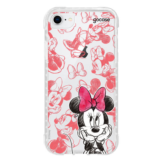 Capinha para celular Mickey & Amigos - Minnie Sketch Pattern