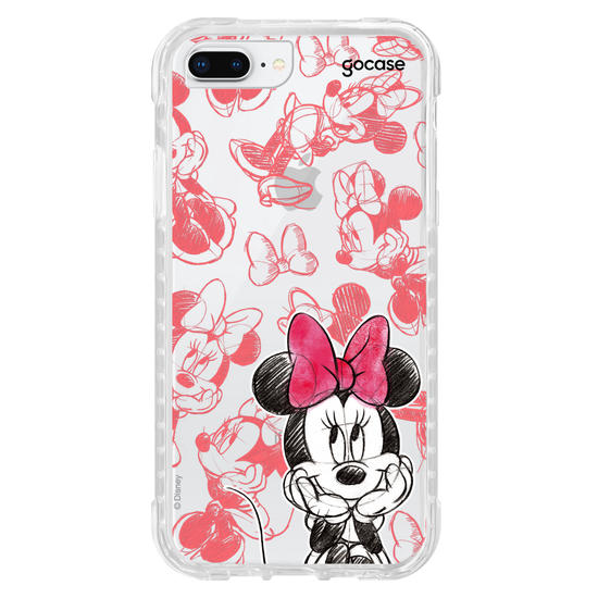 Capinha para celular Mickey & Amigos - Minnie Sketch Pattern