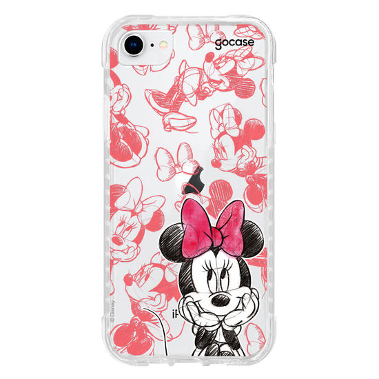 Capinha para celular Mickey & Amigos - Minnie Sketch Pattern