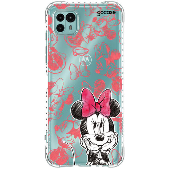Capinha para celular Mickey & Amigos - Minnie Sketch Pattern