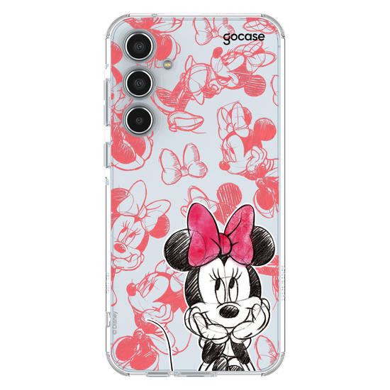 Capinha para celular Mickey & Amigos - Minnie Sketch Pattern