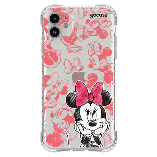 Capinha para celular Mickey & Amigos - Minnie Sketch Pattern