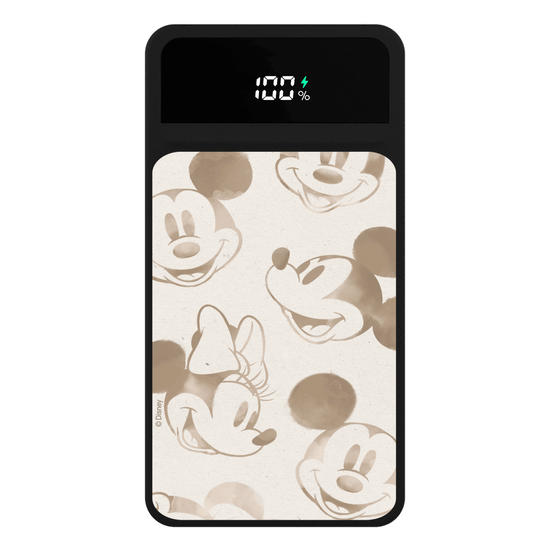 Carregador Portátil Turbo 10000mah Preto - Mickey e Minnie - Rostinhos em Sobretom