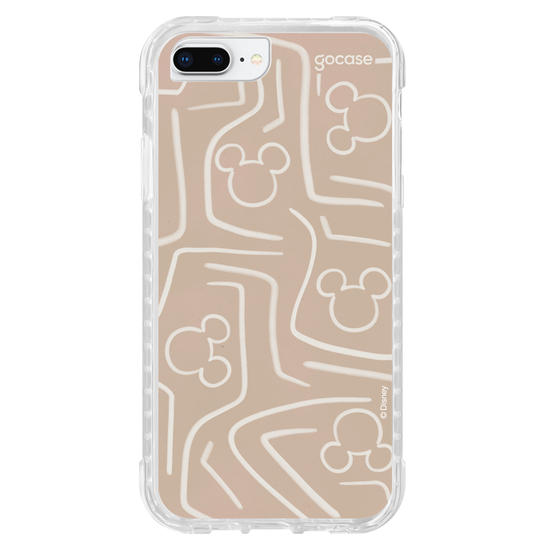 Capinha para celular Mickey & Amigos - Listras e Rostinhos Abstratos