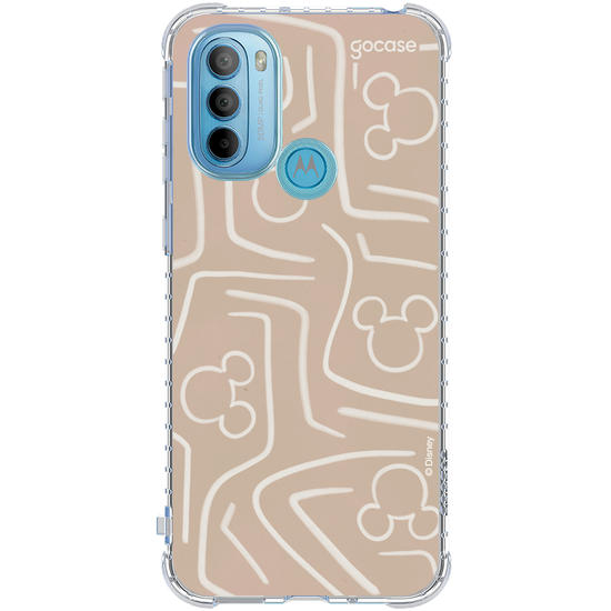 Capinha para celular Mickey & Amigos - Listras e Rostinhos Abstratos
