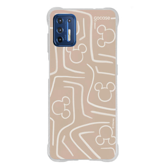 Capinha para celular Mickey & Amigos - Listras e Rostinhos Abstratos