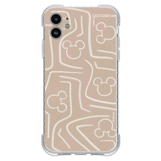 Capinha para celular Mickey & Amigos - Listras e Rostinhos Abstratos