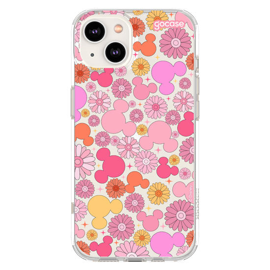 Capinha para celular Mickey & Amigos - Pattern com Floral