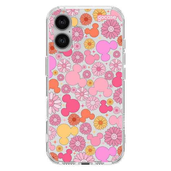 Capinha para celular Mickey & Amigos - Pattern com Floral