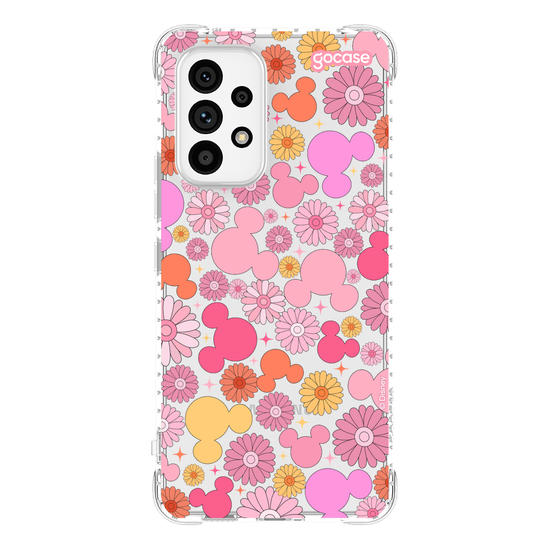 Capinha para celular Mickey & Amigos - Pattern com Floral